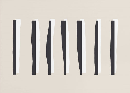 vertikale schwarz-weiße Streifen | Poster