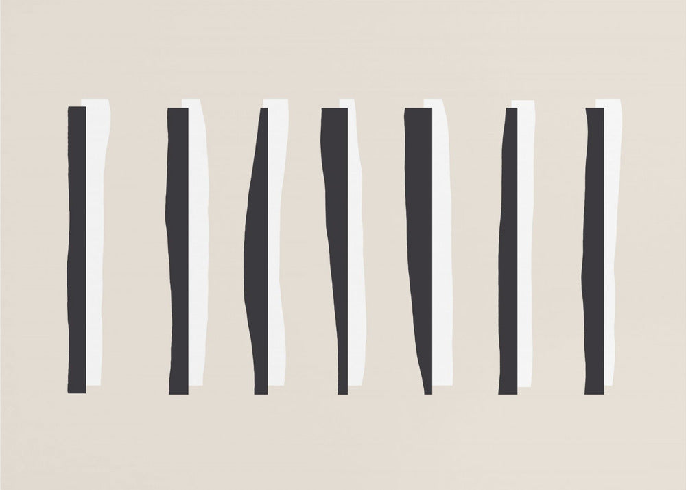 vertical Black And White Stripes | Canvas