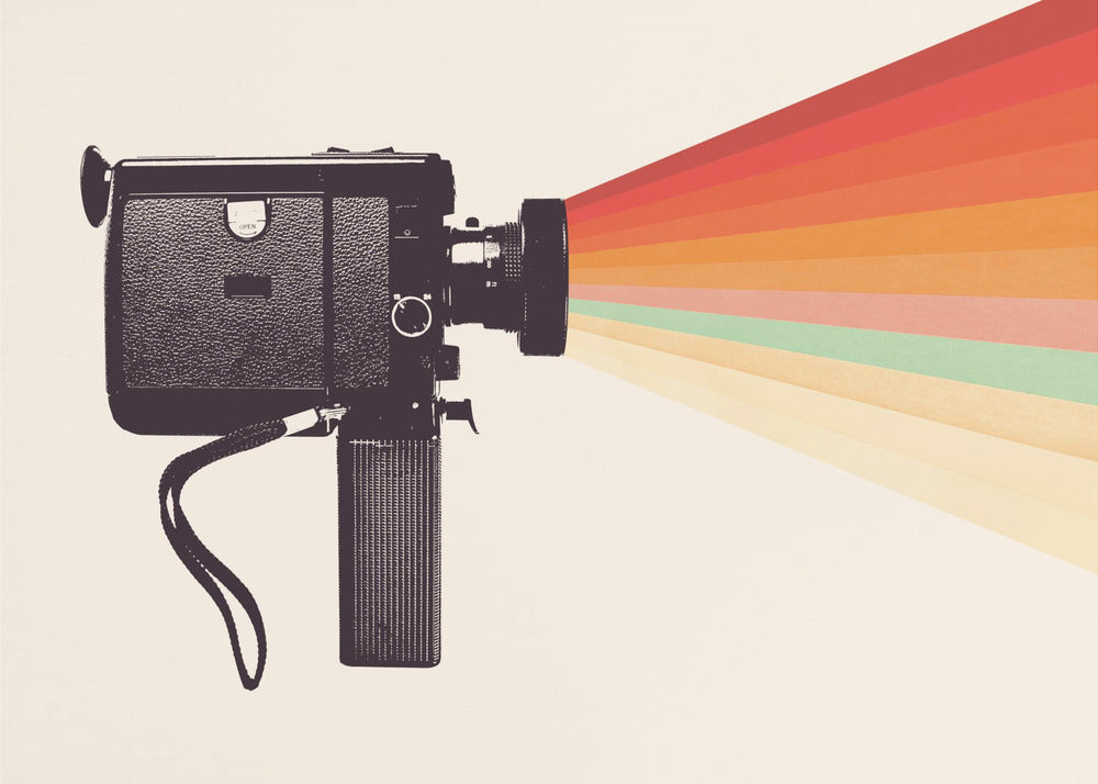 Movie Camera Rainbow | Canvas