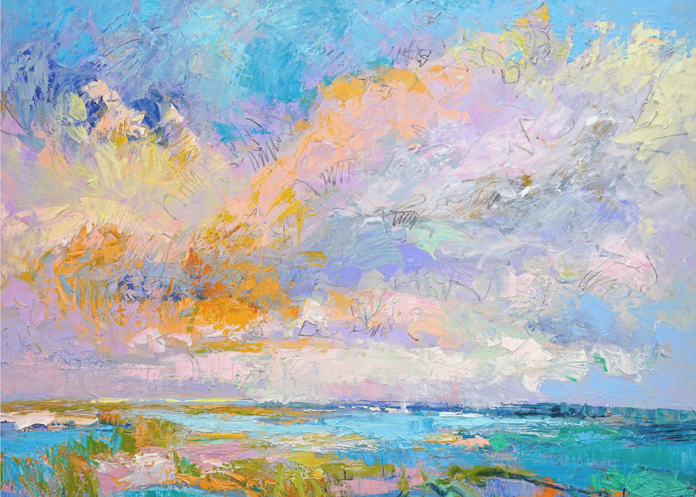 Bunte Landschaft | Leinwand