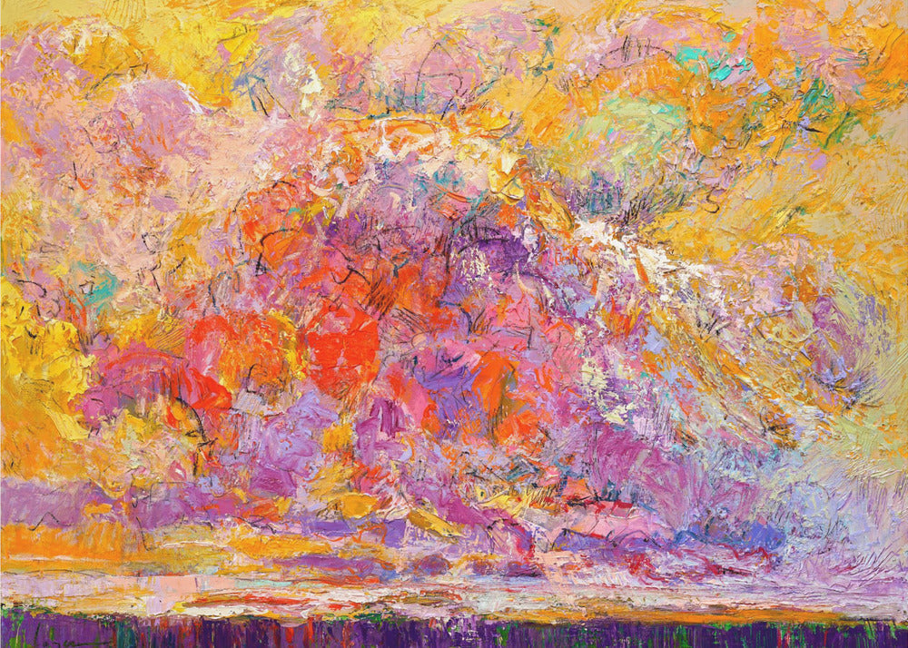 Expressionistisches farbenfrohes Abstraktes | Leinwand