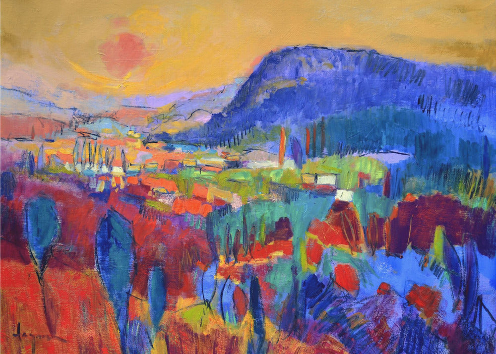 Expressionistisches buntes abstraktes Poster
