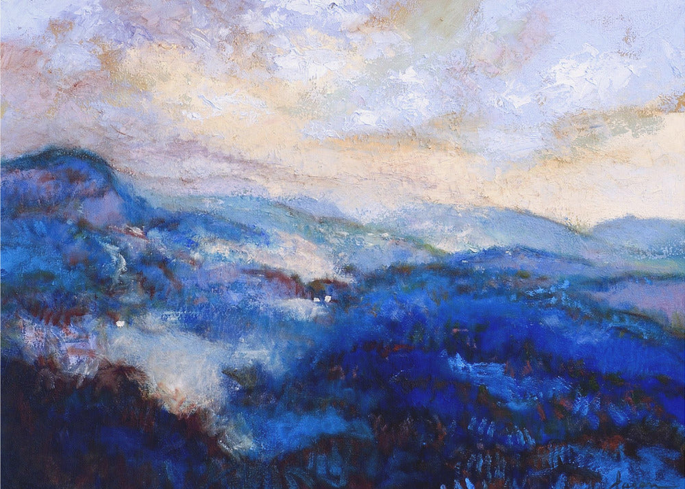 Ätherische Blaulandschaft | Leinwand