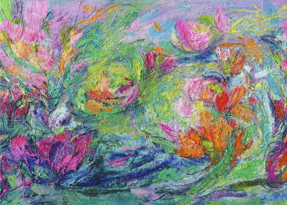 Lebendige Blumenlandschaft | Poster