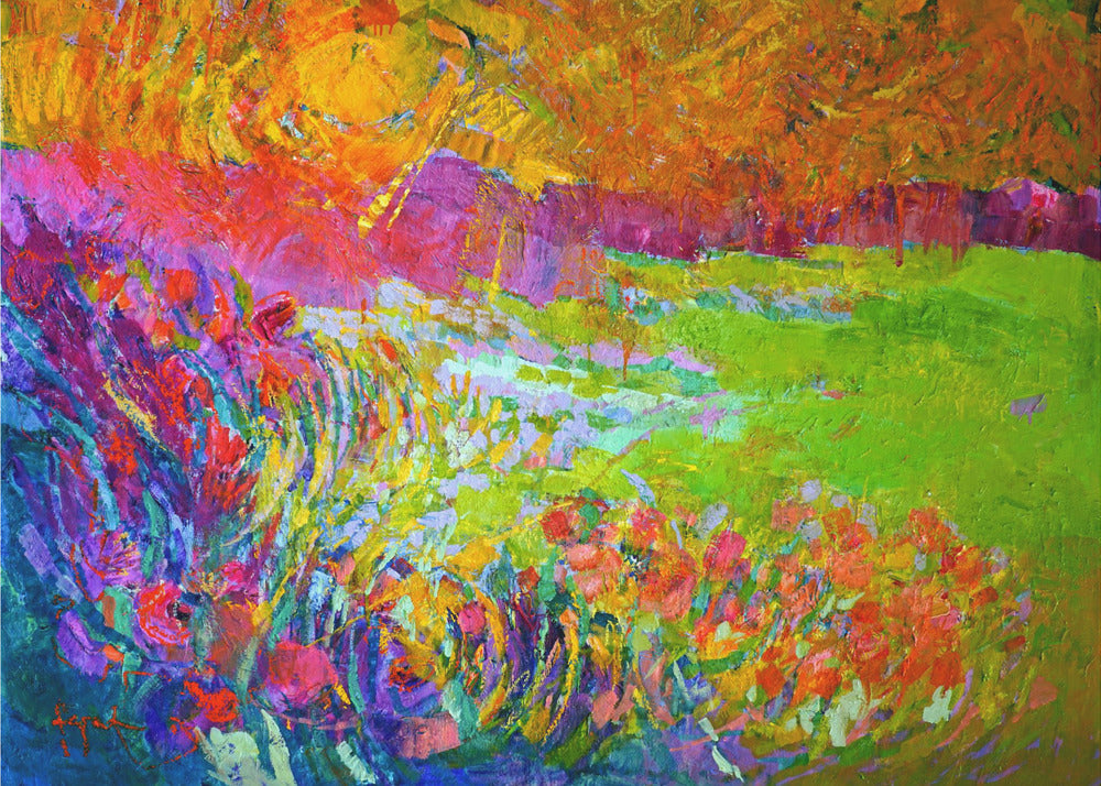Lebendige Gartenharmonie | Leinwand