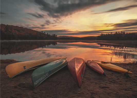 Sonnenaufgang am See | Leinwand