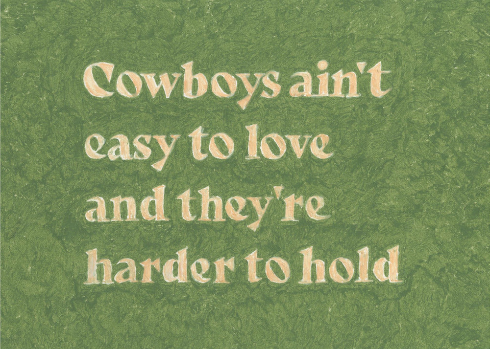 Cowboys sind nicht leicht zu lieben | Leinwand