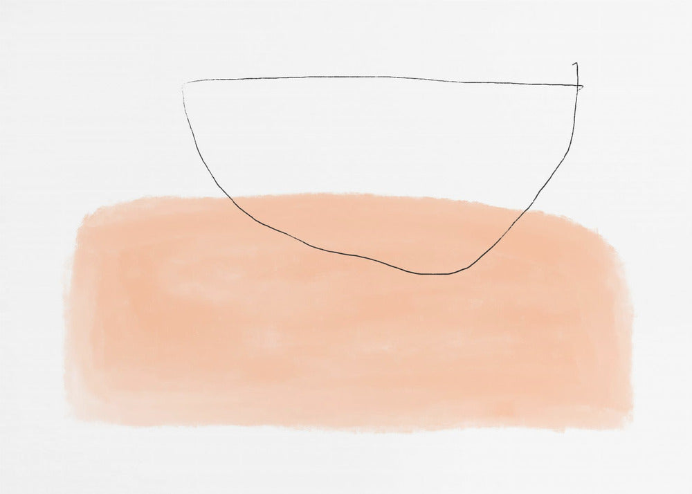 Schale auf Pfirsich-Leinwand | Poster