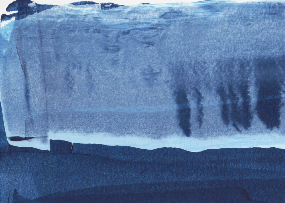 Blue Texture Flowing Vertical Lines | Canvas