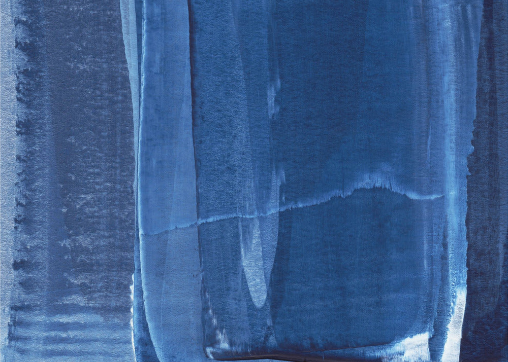 Blue Texture Flowing Vertical Lines | Canvas