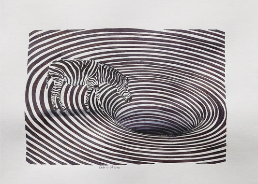 Zebra bei Bronze | Leinwand