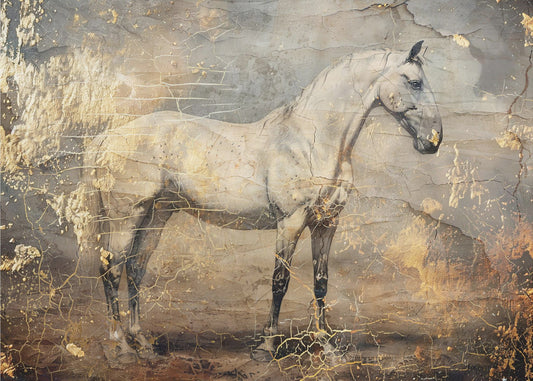 Pferd Vintage Kunst Illustration 06 | Poster