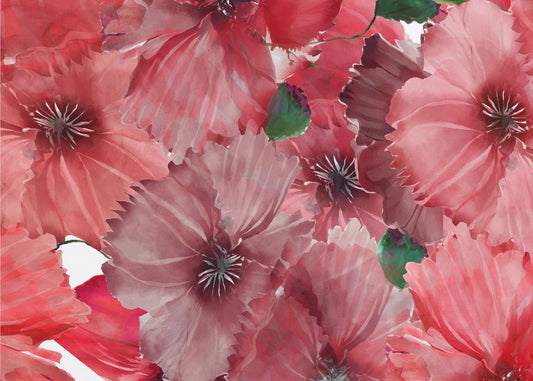 Große rote Blumen 2 | Leinwand