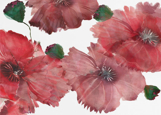 Große rote Blumen 1 | Leinwand