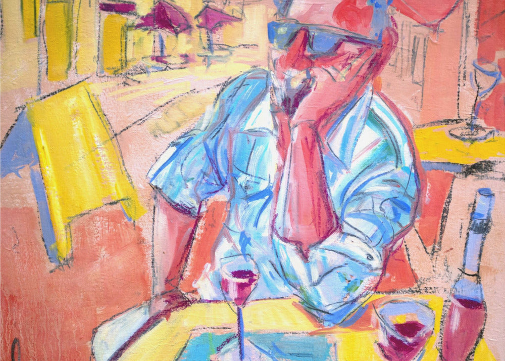 Flasche Rotwein | Poster