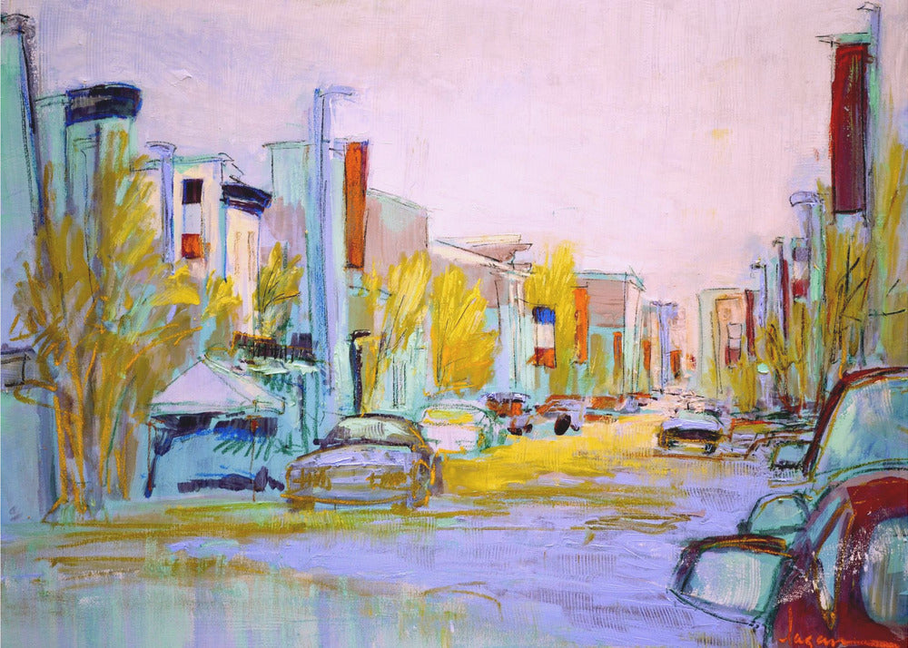 Sunlit Street Scene | Poster