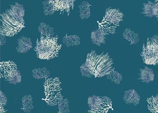 Blauer Korallenmix | Leinwand