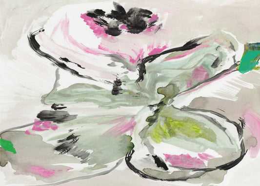 Abstrakte lila violette rosa Farbtöne Blumen 1 | Poster