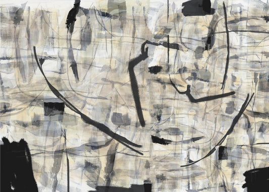 Black and White Textured Shapes 1 | Canvas