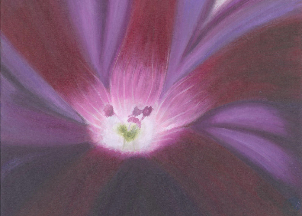 Lila Blumenöl auf Leinwand | Poster