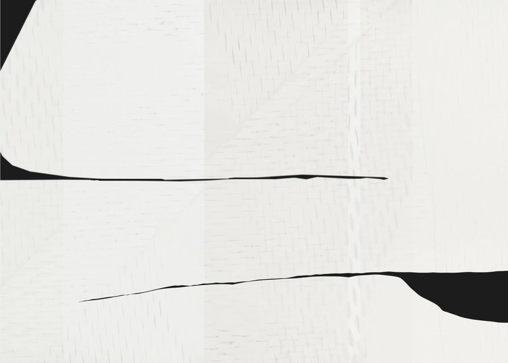 Schwarzer Strich und weiße Webkunst 3 | Leinwand