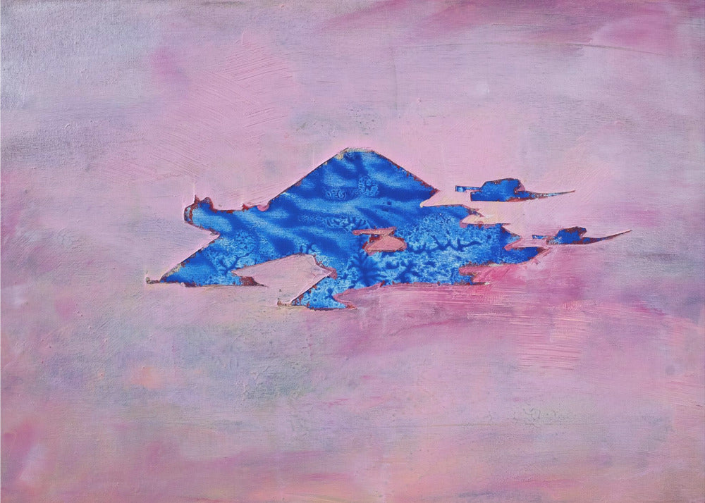 UAP, Blau, Rosa Himmel | Leinwand