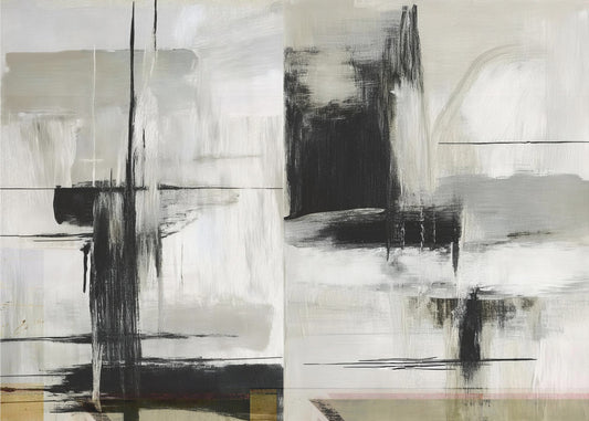 Present Future Black and White Abstract Textures 1 | Poster