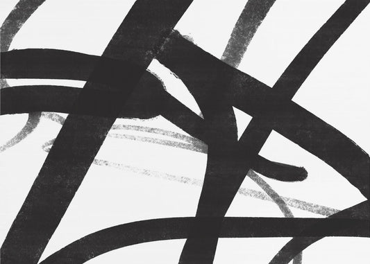 Bold Black Brushstrokes | Poster