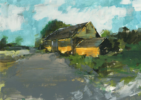 Scheunenlandschaft 1 | Leinwand