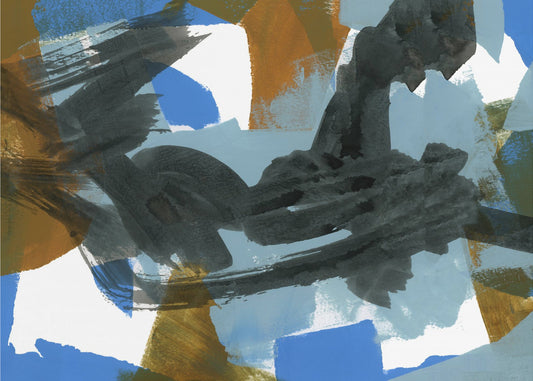 Abstrakter blauer Tanz Nr. 1 | Poster