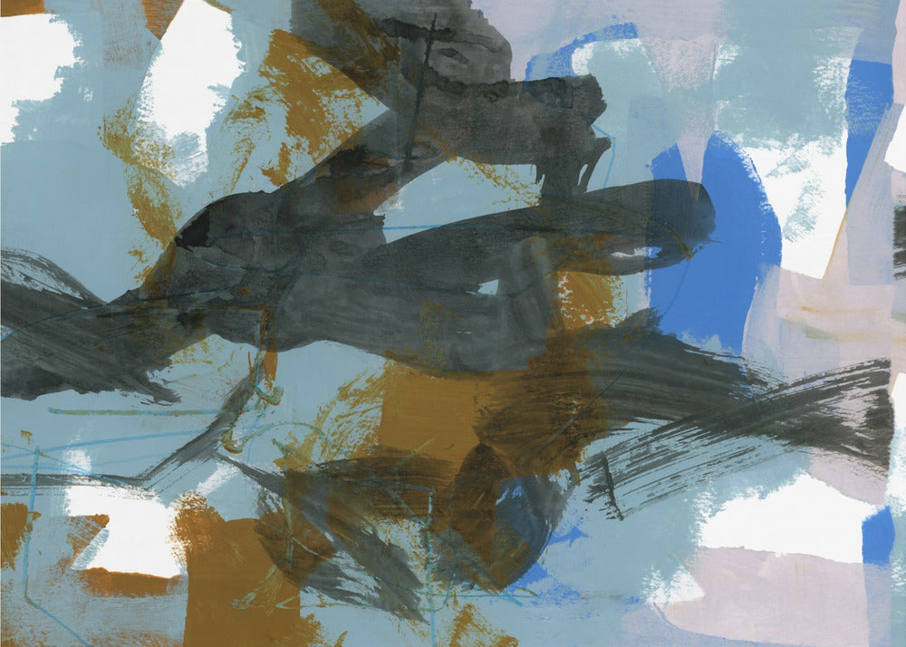 Abstrakter Blauer Tanz Nr. 2 | Leinwand