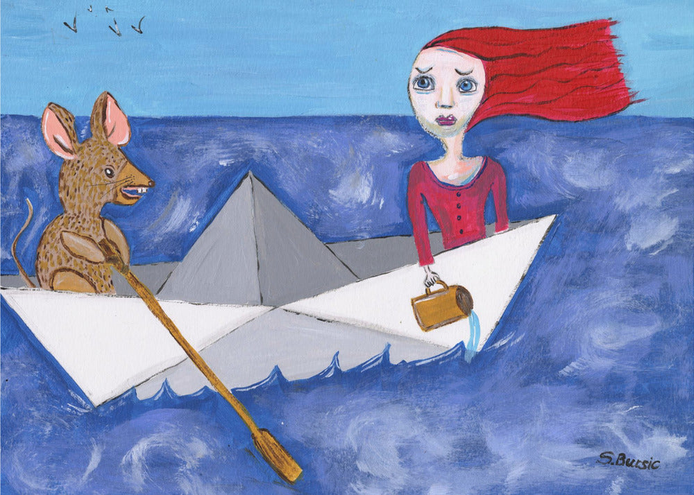 Fahren Sie nicht mit einer Ratte in einem Papierboot raus. | Poster