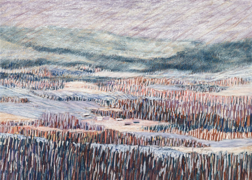 Winterlandschaft Wandteppich | Leinwand