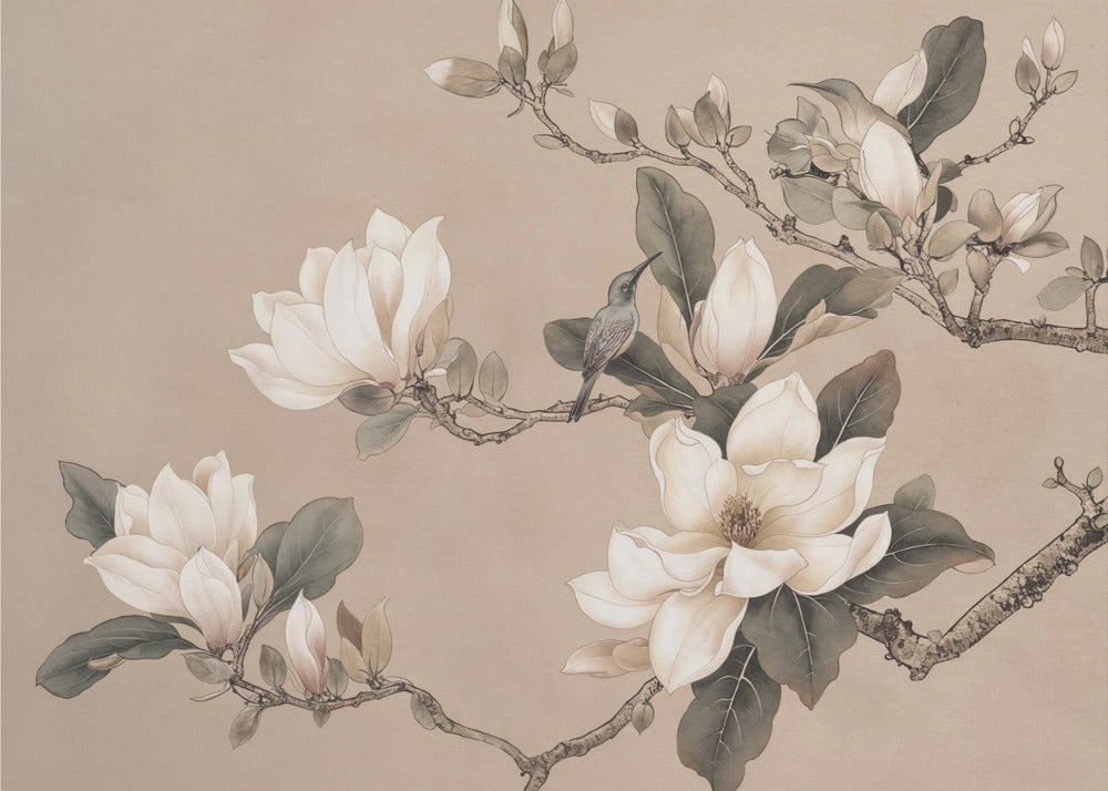 Chinoiserie Magnolienvogel 001 | Poster
