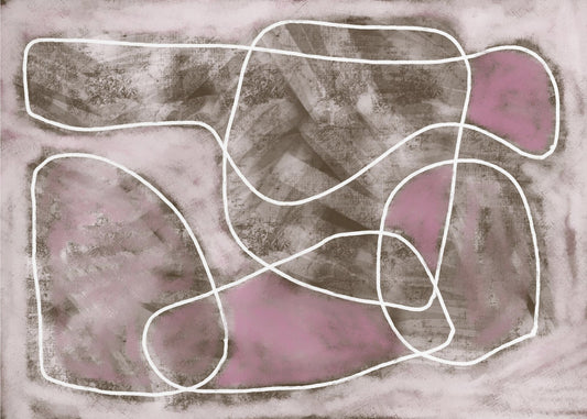 Pastellrosa Strichzeichnung | Poster