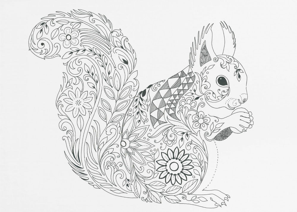 Verziertes Eichhörnchen-Design | Leinwand