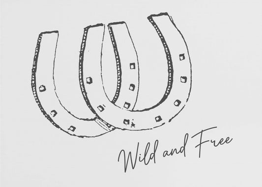 Hufeisen Wild and Free Schwarz | Leinwand