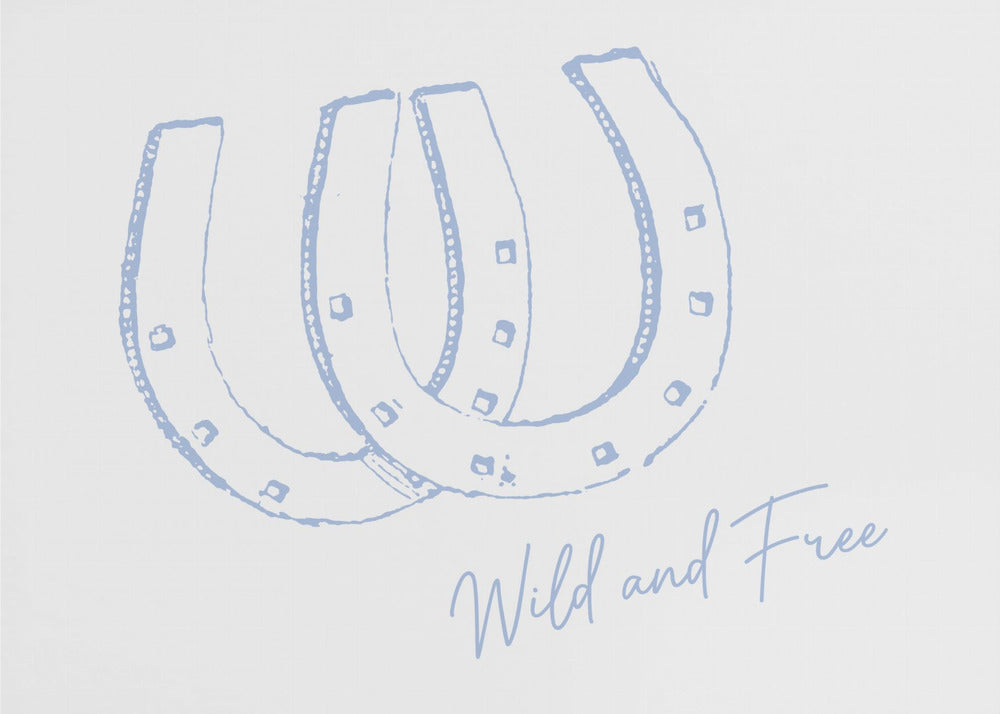 Hufeisen Wild and Free Blau | Leinwand