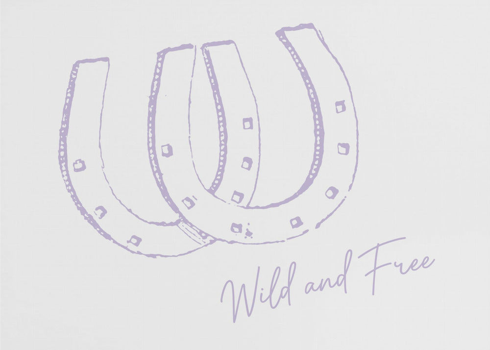 Horseshoe Wild and Free Purple | Poster