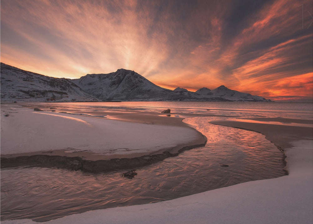 Goldener Sonnenuntergang | Leinwand