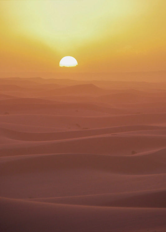 Sonnenuntergang über Dünen | Leinwand