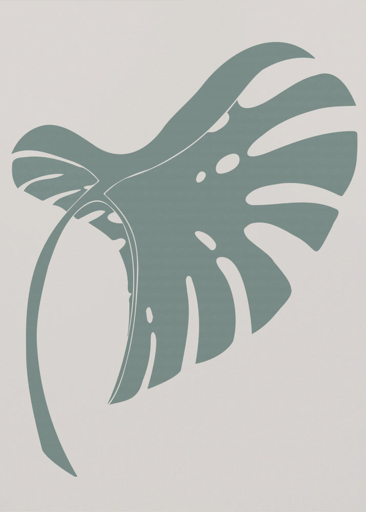 Monstera Bent Green | Leinwand