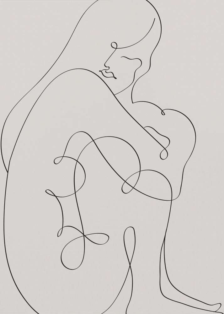 Frau Linien Schwarz | Poster