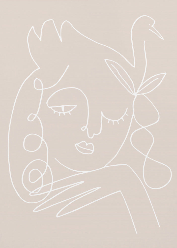 Der Schwan Beige | Poster