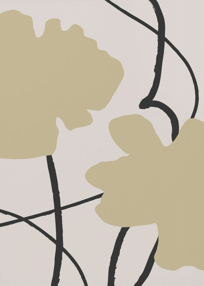 Beige Flowers 02 | Canvas