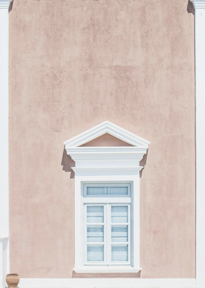 Rosa Wand und ein Giebel | Poster
