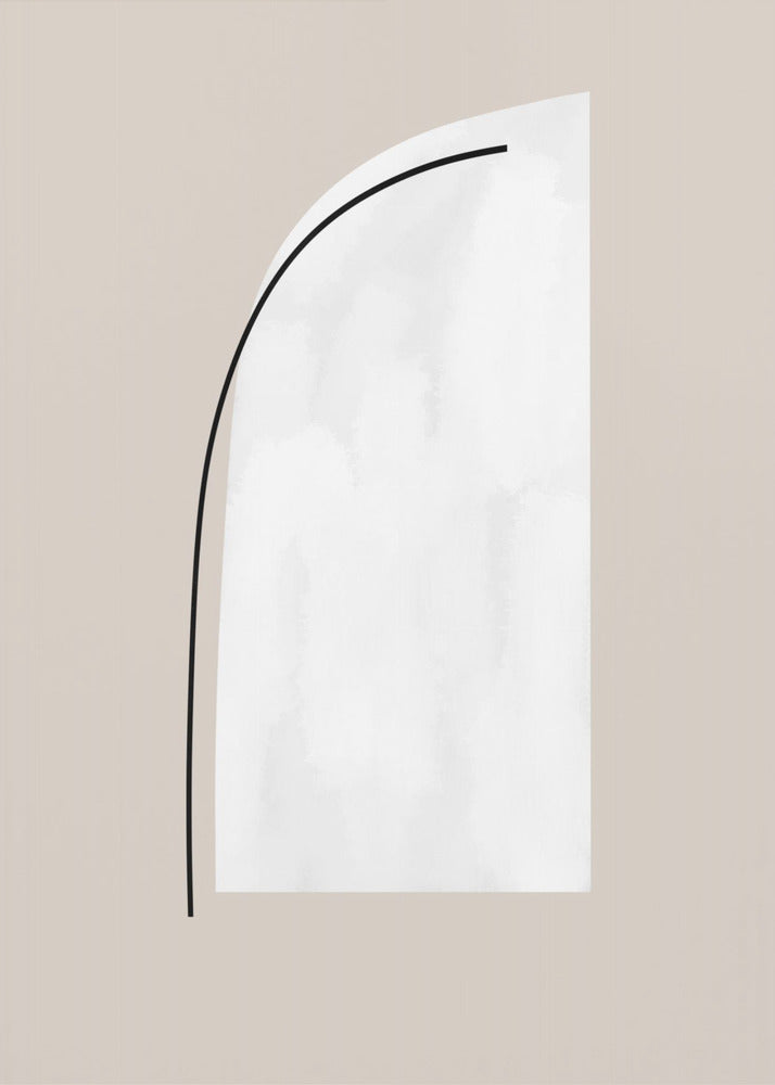 Geschwungene schwarze Linien | Poster