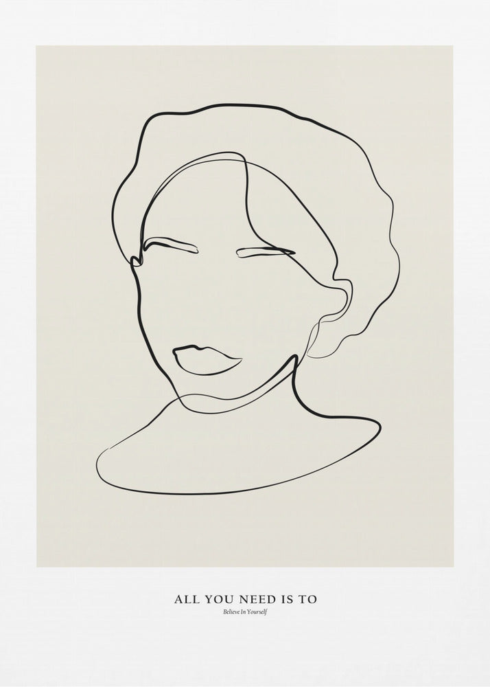 Moderne weibliche Linienkunst | Poster