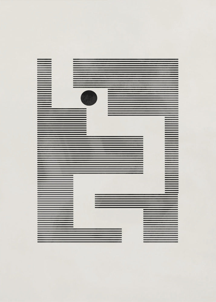 Minimalistisches Labyrinth | Leinwand