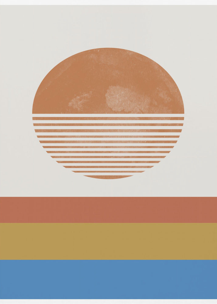 Gestreifte Horizontsonne | Poster
